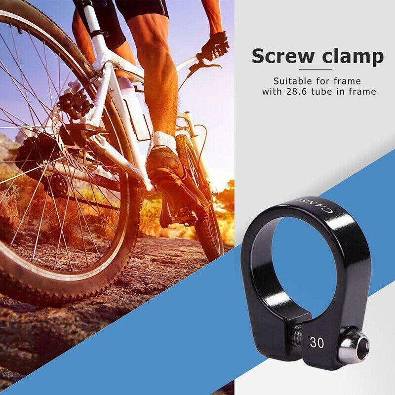 Bicycle Parts: 30mm Bike Seatpost Clamp Screw Lock for Balance Bike Fixie and MTB
