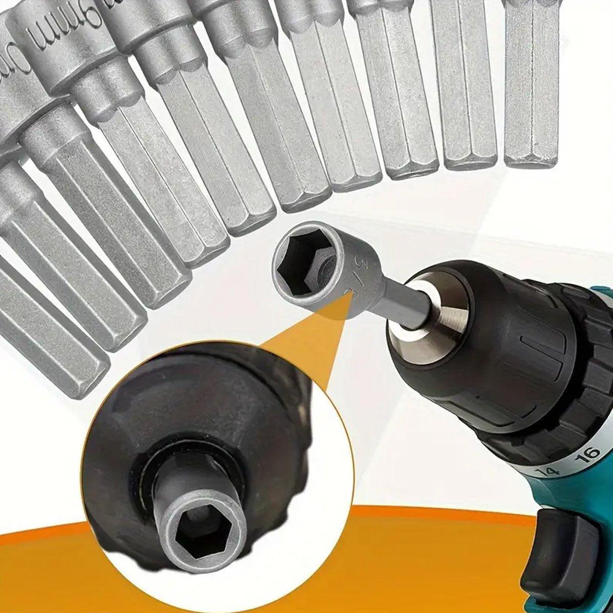 Screwdrivers: 14PCS Hexagonal Handle Electric Screwdriver Set with Bits Drill Power Tool Kit