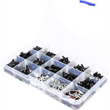 Hardware Hooks: 500PCS/Set RC Screws Box Repair Tool Kit for 1/10 HSP RC Car DIY Accessories