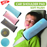 1/2× Soft Plush Car Shoulder Pad and Cushion Pillow for Travel Comfort - Beige