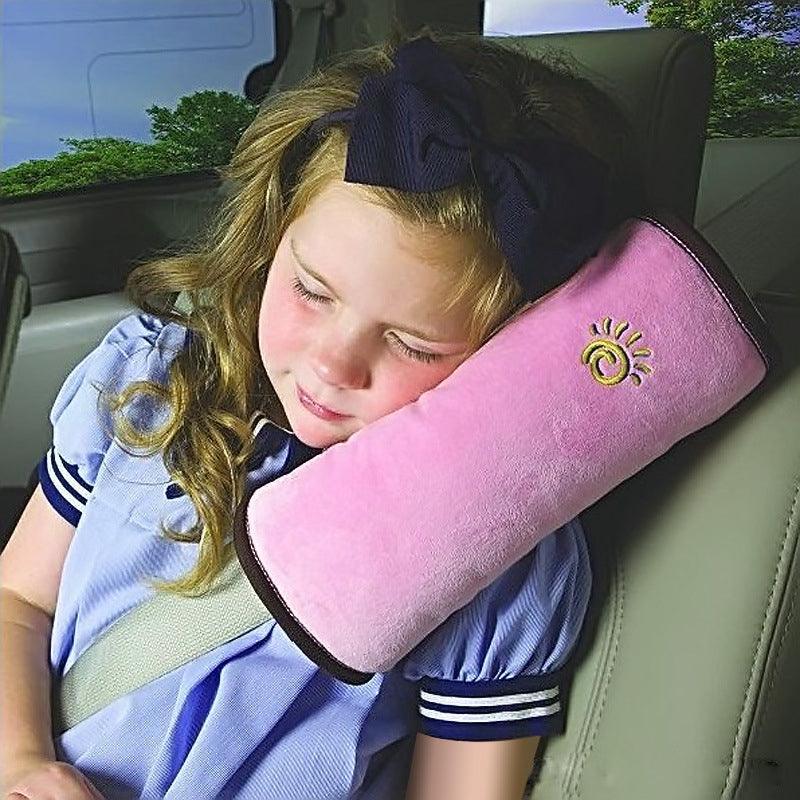 Automotive Parts: 1/2× Soft Plush Car Shoulder Pad and Cushion Pillow for Travel Comfort - Beige
