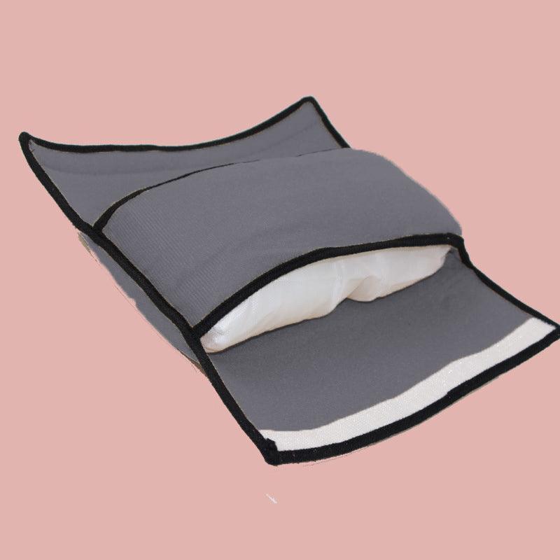 Automotive Parts: 1/2× Soft Plush Car Shoulder Pad and Cushion Pillow for Travel Comfort - Beige