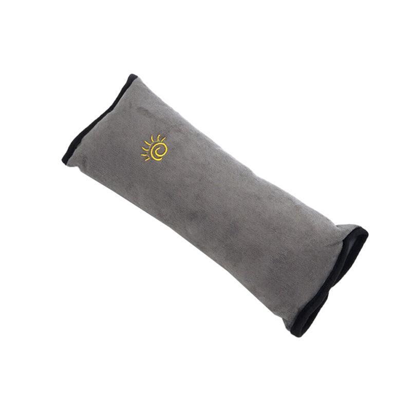 Automotive Parts: 1/2× Soft Plush Car Shoulder Pad and Cushion Pillow for Travel Comfort - Beige