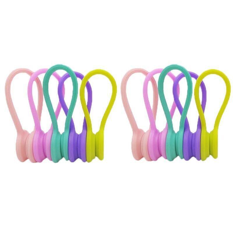 Cable Management: 10PCS Cord Clip Organizer Reusable Cable Winder Holder for Desk and Office