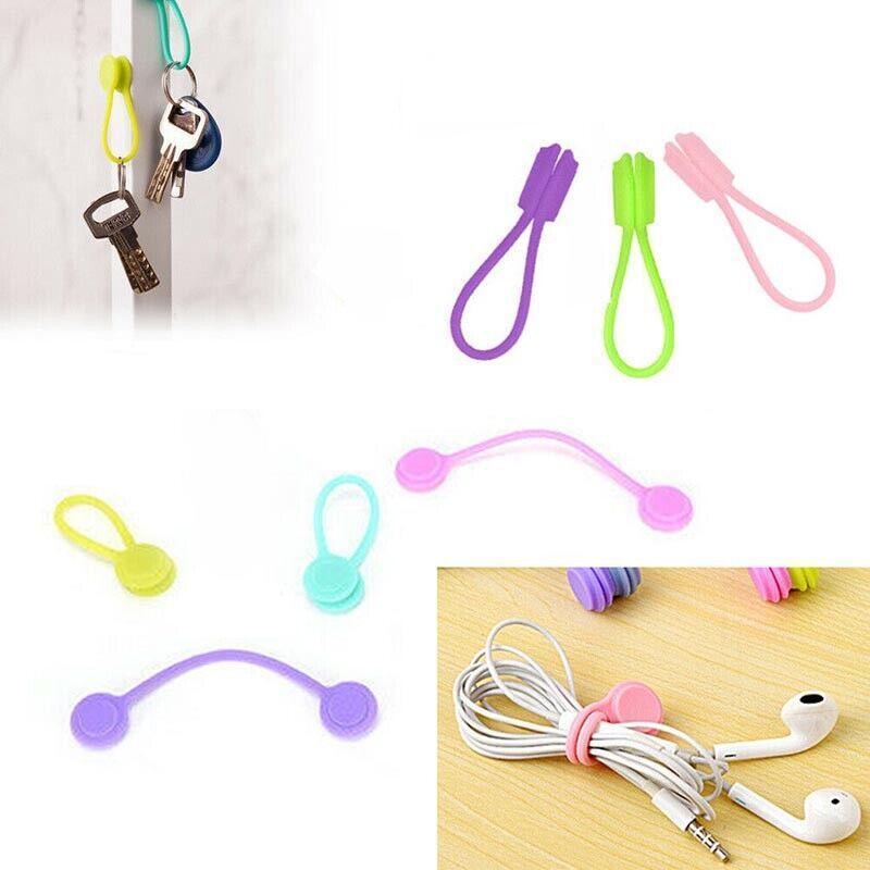 Cable Management: 10PCS Cord Clip Organizer Reusable Cable Winder Holder for Desk and Office