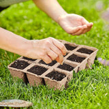 15pcs Pulp Seedling Cups 12 Compartments Nursery Incubators Plant Grow Trays