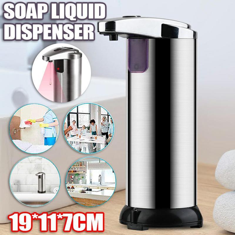 Shower Accessories: Automatic Soap Liquid Dispenser Handsfree Touchless IR Sensor Hand Wash Steel