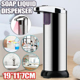 Shower Accessories: Automatic Soap Liquid Dispenser Handsfree Touchless IR Sensor Hand Wash Steel