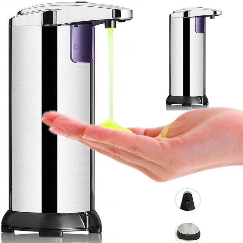 Shower Accessories: Automatic Soap Liquid Dispenser Handsfree Touchless IR Sensor Hand Wash Steel