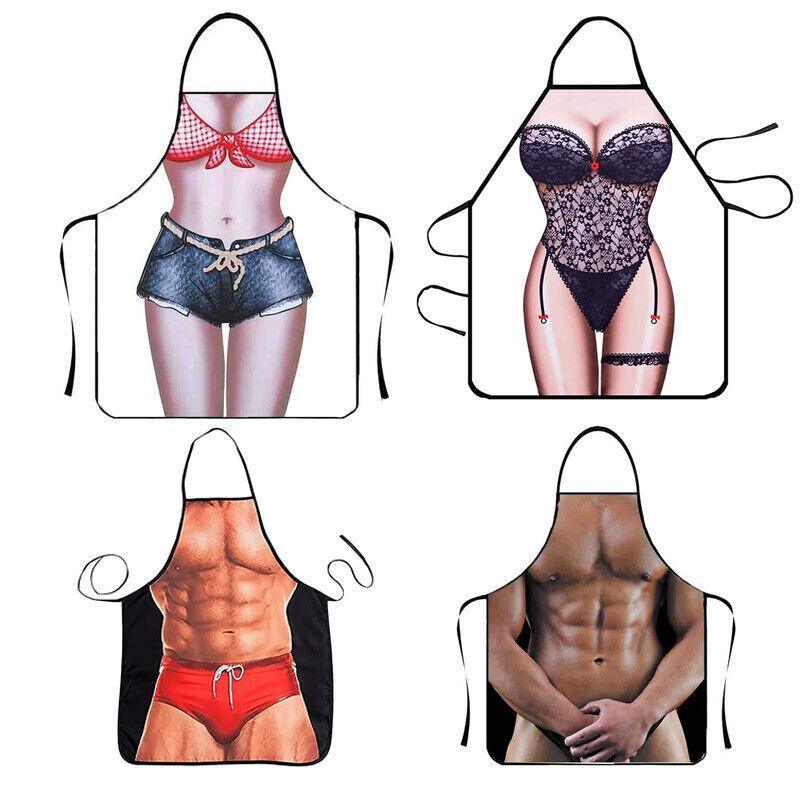 Aprons: Funny Adult Men Women Novelty Aprons Party Game Cooking Kitchen BBQ Baking - Sexy Lace