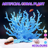 Aquarium Decor: Soft Coral Realistic Water Plants Aquarium Decoration Fish Tank Seawater Set - Pink