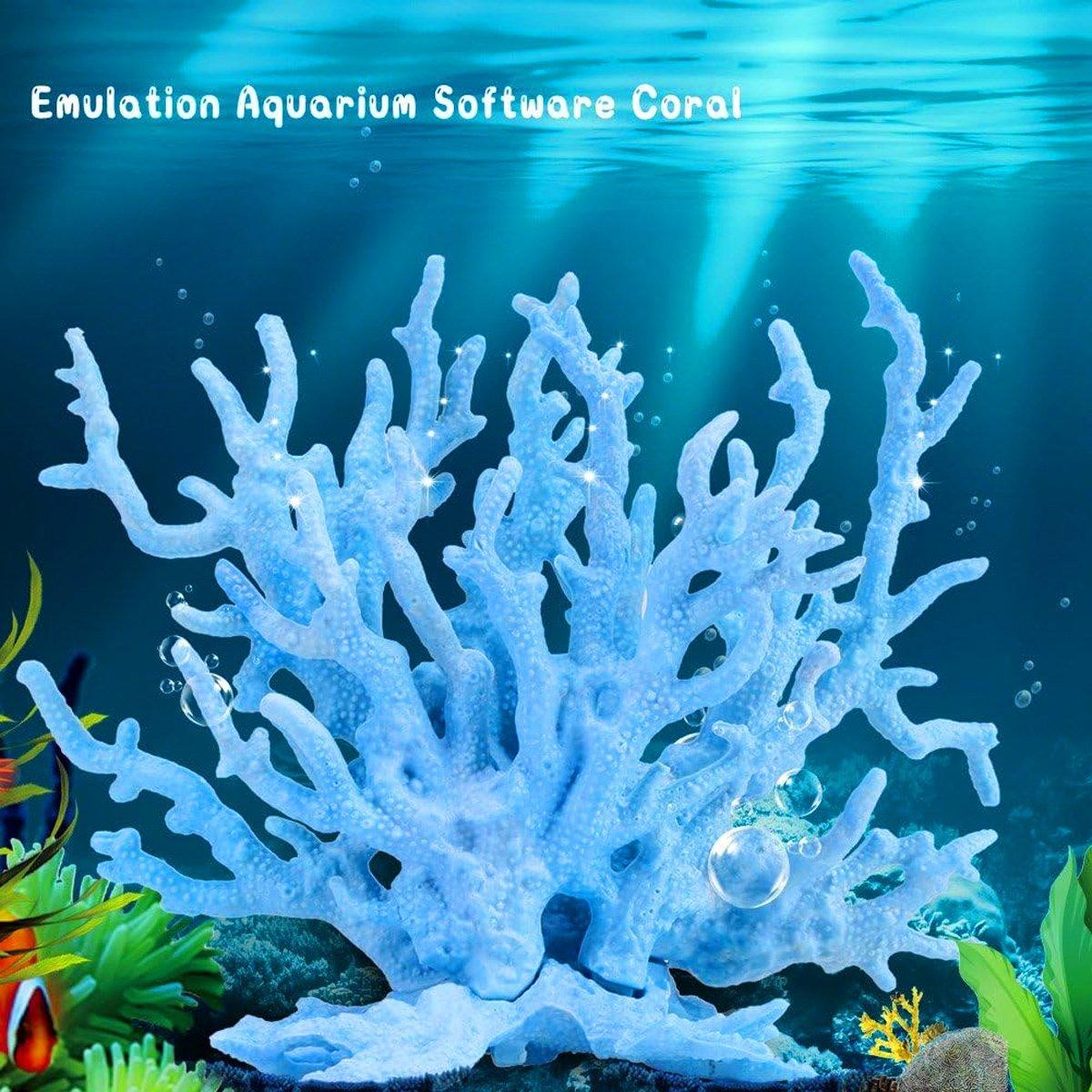 Aquarium Decor: Soft Coral Realistic Water Plants Aquarium Decoration Fish Tank Seawater Set - Pink
