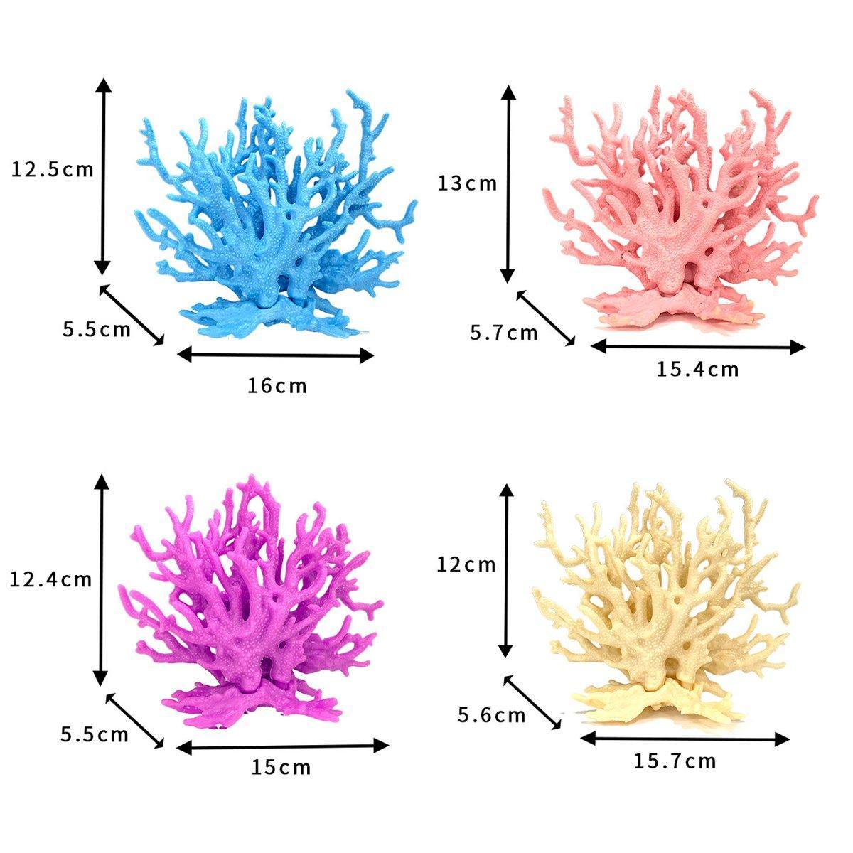 Aquarium Decor: Soft Coral Realistic Water Plants Aquarium Decoration Fish Tank Seawater Set - Purple