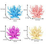 Aquarium Decor: Soft Coral Realistic Water Plants Aquarium Decoration Fish Tank Seawater Set - Purple