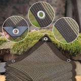 Canopies & Gazebos: Breathable Sun Shade Sail Canopy Cover Curved Edge Patio Awning Outdoor Brown