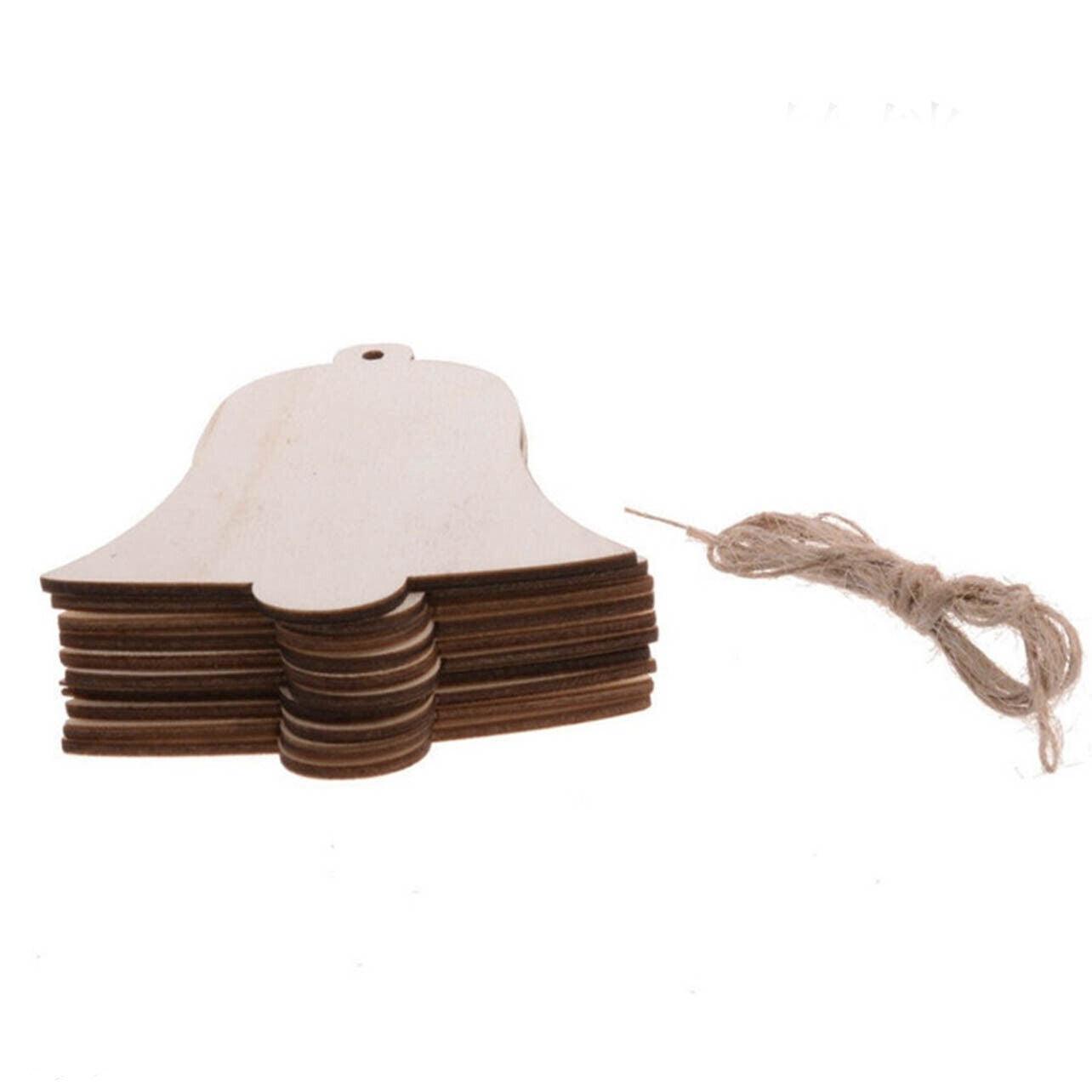 Christmas Decorations: Wooden Christmas Hanging Ornament for Tree DIY Craft Decoration 10pcs - Angel