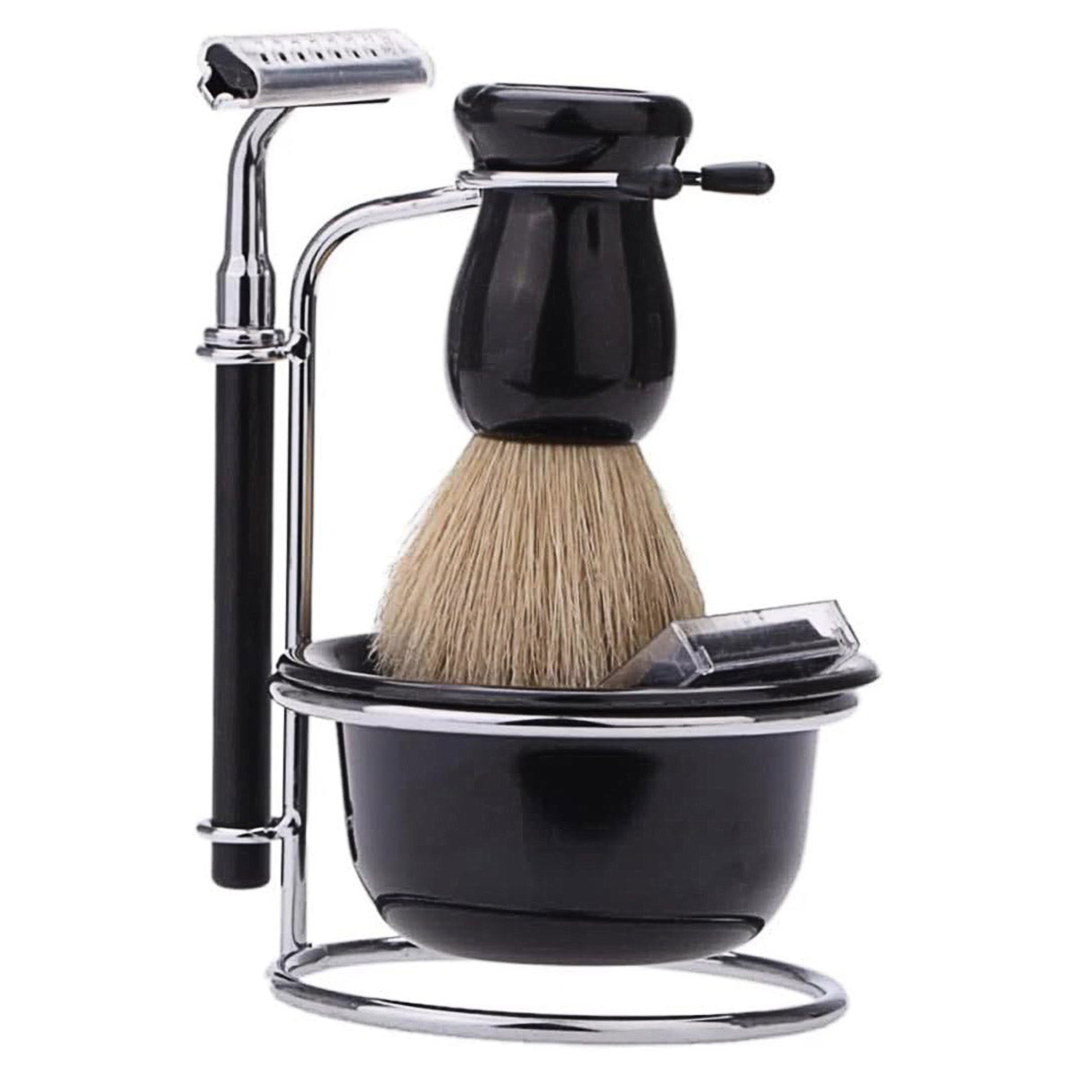 Shaving & Grooming: 5PCS Shaving Kit Set Manual Razor Brush Stand Bowl Set for Men