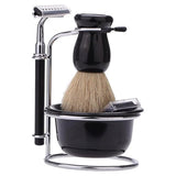 Shaving & Grooming: 5PCS Shaving Kit Set Manual Razor Brush Stand Bowl Set for Men