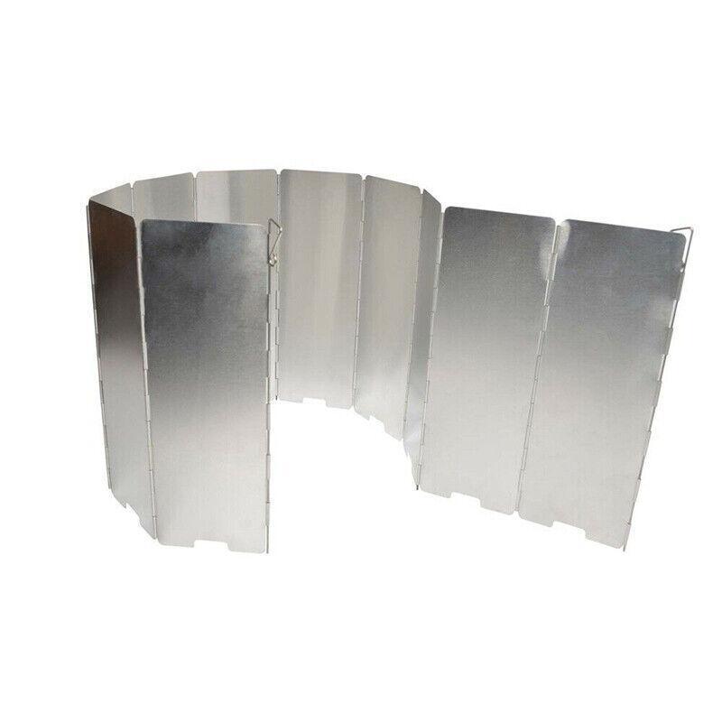 Camping Appliances: 10 Plates Foldable Aluminum Camping Cooker Wind Shield for BBQ Stove