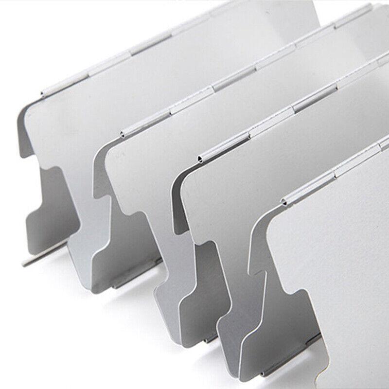 Camping Appliances: 10 Plates Foldable Aluminum Camping Cooker Wind Shield for BBQ Stove