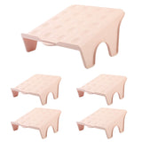 Shoe Storage: 5pcs Double Layer Shoe Rack Simple Storage Organizer Space Saving Shoe Holder - Pink