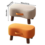 Kitchen & Dining Chairs: Small Stool for Home Simple Shoe Changing Low Seat Stool Wooden Household Use - Beige