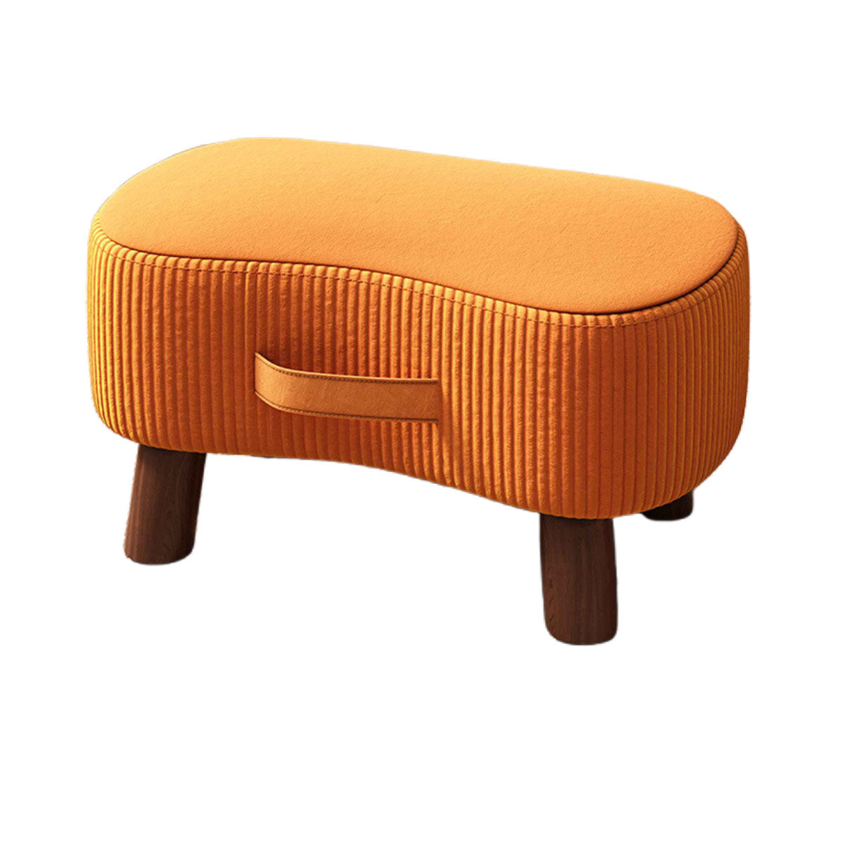 Kitchen & Dining Chairs: Small Stool for Home Simple Shoe Changing Low Seat Stool Wooden Household Use - Beige