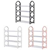 Shoe Storage: Four Layer Shoe Rack Storage Organizer Multi Tier Shoe Shelf for Entryway Closet - Black