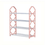 Shoe Storage: Four Layer Shoe Rack Storage Organizer Multi Tier Shoe Shelf for Entryway Closet - Black