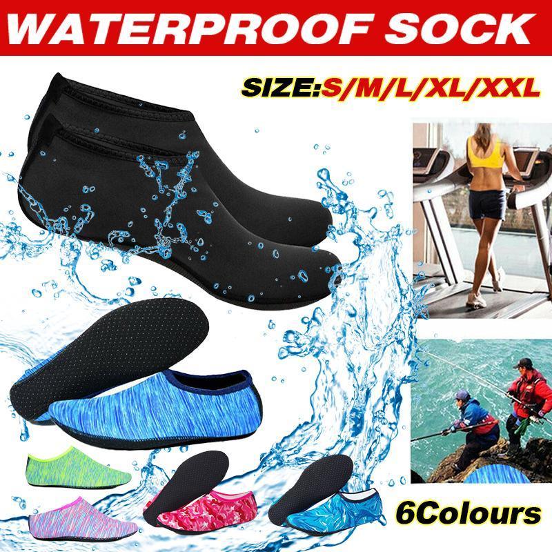 Women's Sneakers & Sports Shoes: Unisex Water Shoes Slip On Aqua Socks Swim Surf Diving Yoga Exercise Reef Shoes - Camouflage Blue-XL