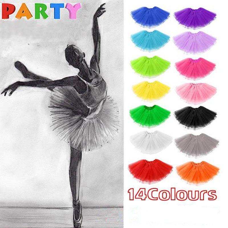 Women's Bottoms: Womens Tulle Tutu Skirt Dressup Party Costume Ballet  Dance Wear - Black