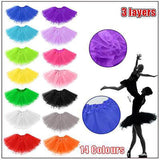 Women's Bottoms: Womens Tulle Tutu Skirt Dressup Party Costume Ballet  Dance Wear - Black
