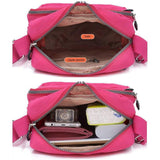 Men's Accessories: Ladies Shoulder Bag Nylon Fabric Lightweight Crossbody Small Casual Handbag - Apricot