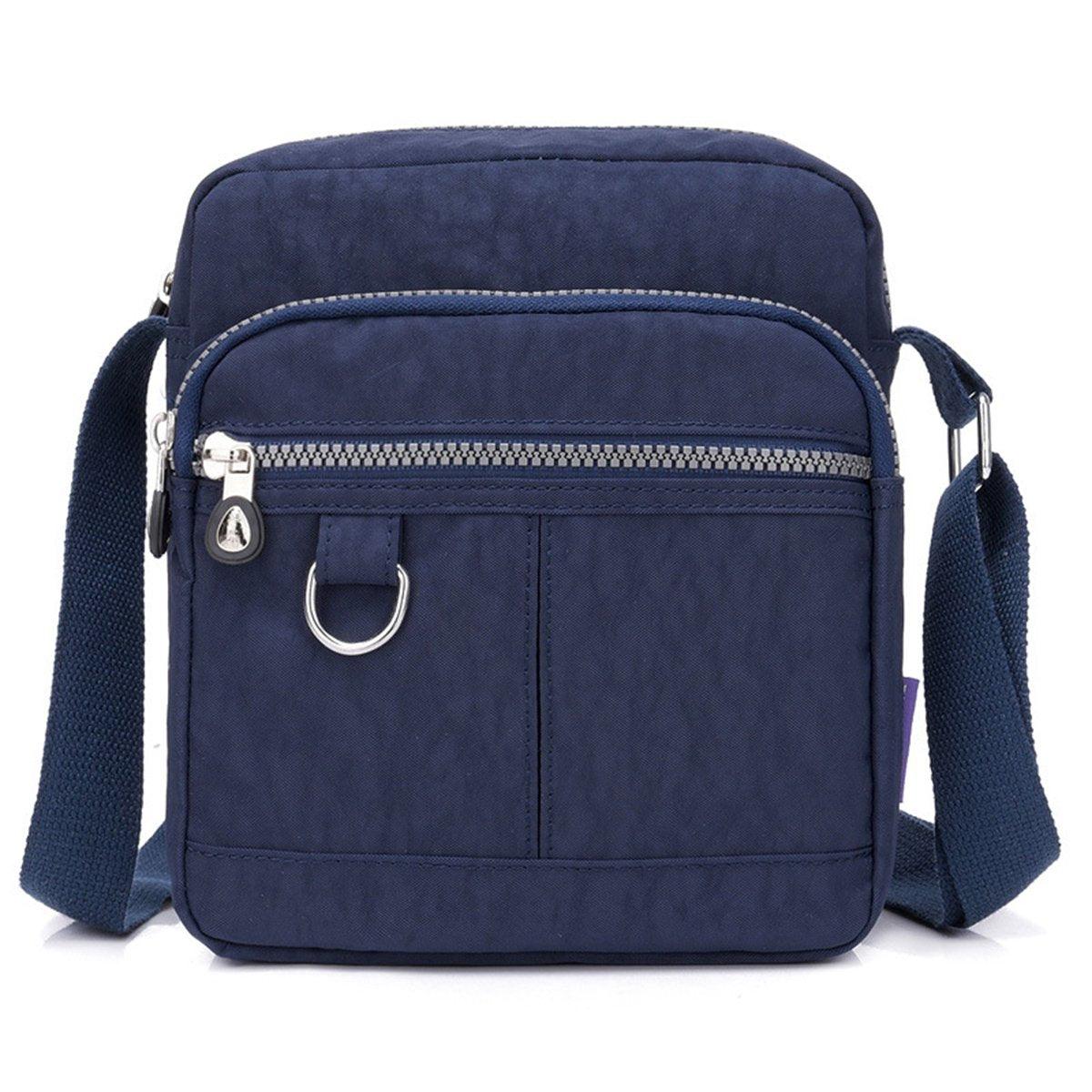 Men's Accessories: Ladies Shoulder Bag Nylon Fabric Lightweight Crossbody Small Casual Handbag - Black