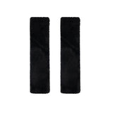 Automotive Parts: Winter Plush Shoulder Strap Cover Neck Cushion Pad for Comfortable Car Travel 2PCS - Grey