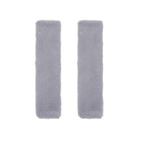 Automotive Parts: Winter Plush Shoulder Strap Cover Neck Cushion Pad for Comfortable Car Travel 2PCS - Grey