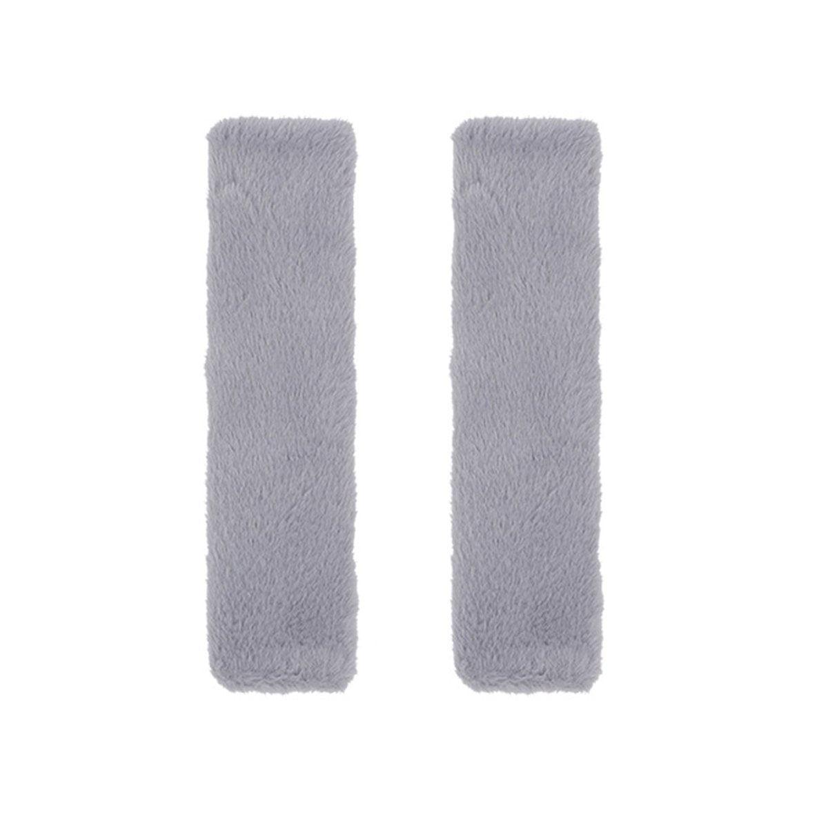Automotive Parts: Winter Plush Shoulder Strap Cover Neck Cushion Pad for Comfortable Car Travel 2PCS - Pink