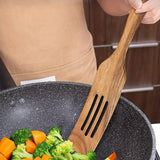 Kitchen Utensils: 5pcs Wooden Spatula Set Kitchen Cooking Utensils Wooden Spatula for Cooking