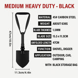 Hand Tools: Folding Survival Shovel Outdoor Camping Emergency Tool For Hiking Fishing Rescue Gear
