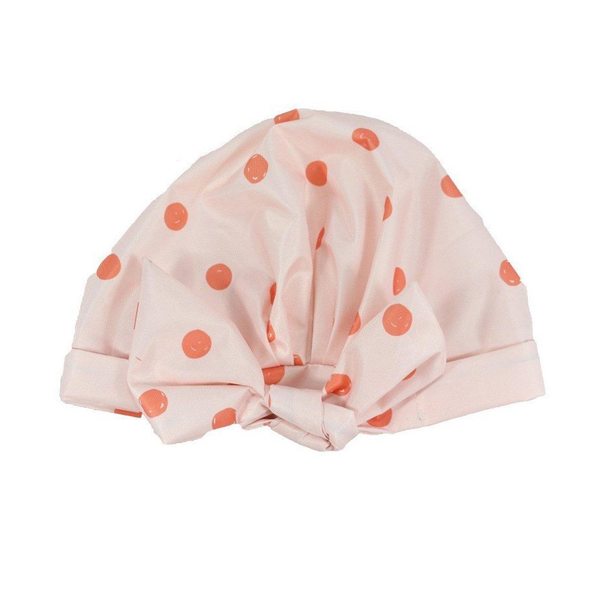 Shower Accessories: Woman Shower Cap Reusable Long Hair Large Turban Bathroom Waterproof Hair Cap - Coconut Tree