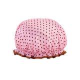 Shower Accessories: Woman Shower Cap Reusable Long Hair Large Turban Bathroom Waterproof Hair Cap - Coconut Tree