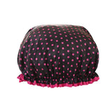 Shower Accessories: Woman Shower Cap Reusable Long Hair Large Turban Bathroom Waterproof Hair Cap - Coconut Tree