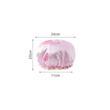 Laundry Baskets: Double Layer Lux Shower Cap Bath Hat Hair Care Women Sleep Waterproof Reusable - Khaki