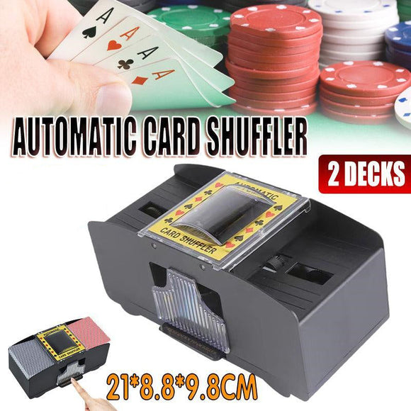2 Deck Automatic Card Shuffler for Poker Casino Home Game Use