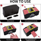 2 Deck Automatic Card Shuffler for Poker Casino Home Game Use