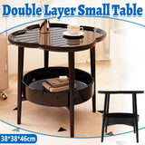 Side Tables: Trendy Black Round Coffee Side Table Modern Minimalist End Table for Living Room