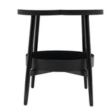 Side Tables: Trendy Black Round Coffee Side Table Modern Minimalist End Table for Living Room