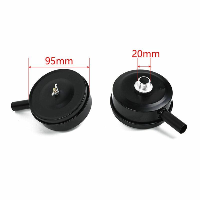Air Compressors Accessories: 2 Pcs Compressor Male Threaded 20Mm Air Intake Silencer Filter Black Metal Shell