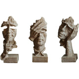 Vases & Table Decor: Resin Sculpture 3pcs Modern Office Desktop Art Decor Ornament Home Decoration