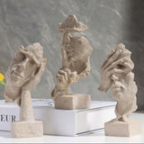 Vases & Table Decor: Resin Sculpture 3pcs Modern Office Desktop Art Decor Ornament Home Decoration